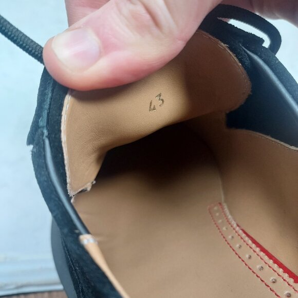 Christian Louboutin MENS Black Our Georges L Suede Lace Up Shoe main image 12